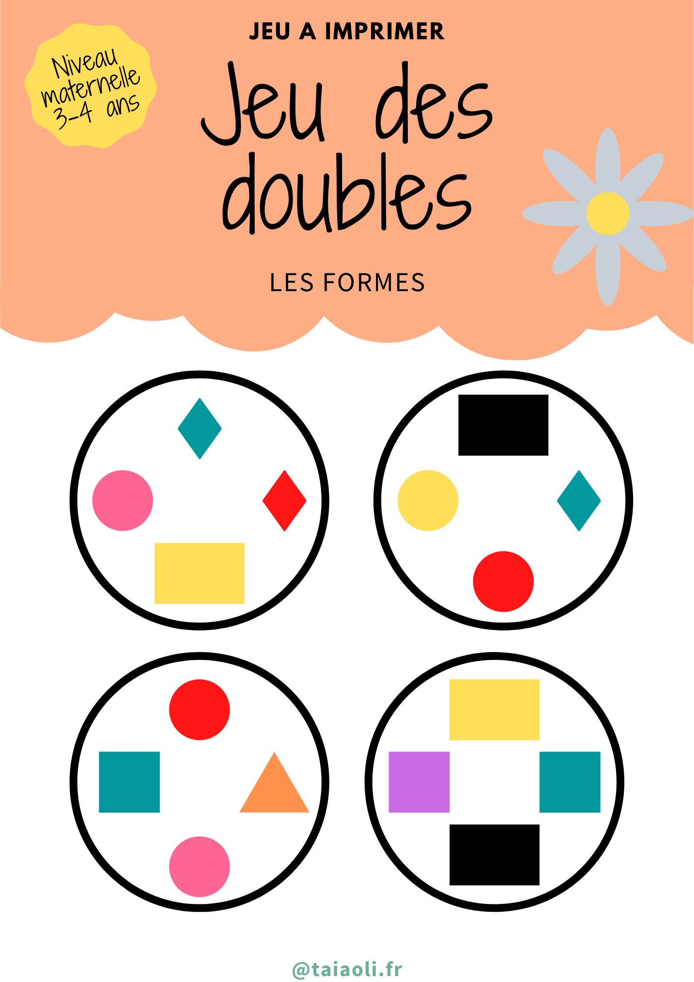 Le jeu des doubles (les formes) Taiaoli Le jeu des doubles (les formes) Taiaoli