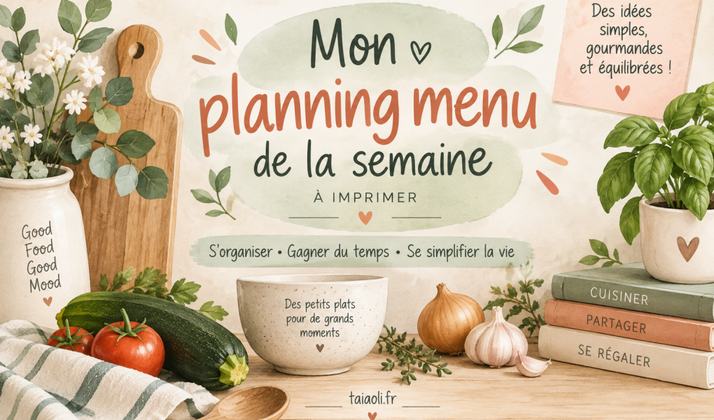 Menu de la semaine à imprimer