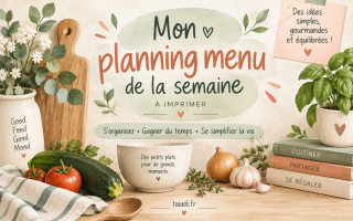 Menu de la semaine à imprimer