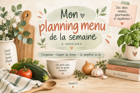 Menu de la semaine à imprimer