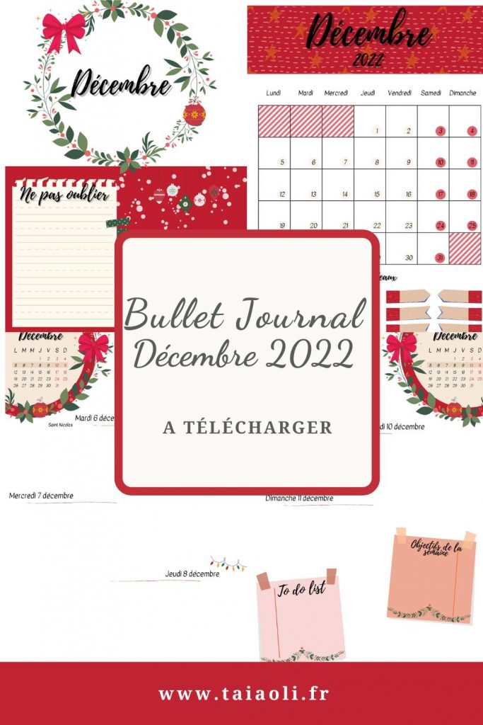 Bullet journal décembre 2022